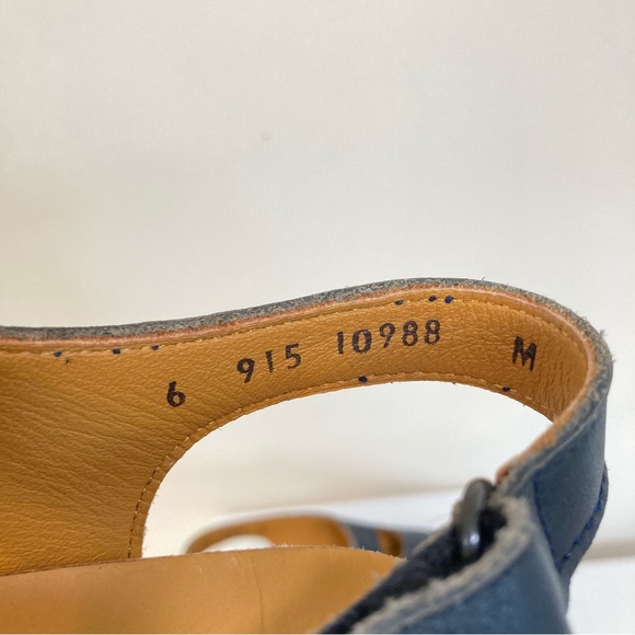 Drew Barefoot Freedom Bonita Navy Leather Sz 6 Womens Sandals Adj. Straps - Picture 7 of 9